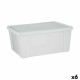 Caja de Almacenaje con Tapa Stefanplast Elegance Blanco Plástico 29 x 17 x 39 cm (6 Unidades)