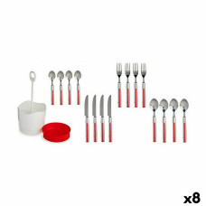 Set de Cubiertos Kinvara HQ233H10 Rojo Acero Inoxidable (8 Unidades)