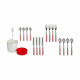 Set de Cubiertos Kinvara HQ233H10 Rojo Acero Inoxidable (8 Unidades)