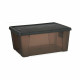 Caja de Almacenaje con Tapa Stefanplast Elegance Gris Plástico 15 L 29 x 17 x 39 cm (6 Unidades)