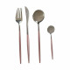 Set de Cubiertos Kinvara BST-CT022 Rosa Plateado Acero Inoxidable (12 Unidades)