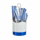 Set de Cubiertos Kinvara HQ233H10 Azul Acero Inoxidable (8 Unidades)