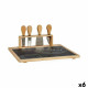 Tabla para Quesos Kinvara 1242SJ4135 Bambú Pizarra 27,5 x 15 x 34 cm (6 Unidades)
