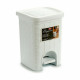 Papelera con Pedal Stefanplast Elegance Blanco Negro Plástico 6 L (6 Unidades)