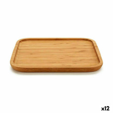 Bandeja de Aperitivos Kinvara JWHW-3710-1 Marrón Cuadrada 25 x 1,5 x 25 cm (12 Unidades)