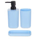 Set de Baño Berilo B8108-S3-BLUE Azul Negro Polipropileno (12 Unidades)