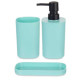 Set de Baño Berilo B8108-S3-MINT Negro Verde Polipropileno (12 Unidades)