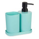 Set de Baño Berilo B8108-S3-MINT Negro Verde Polipropileno (12 Unidades)