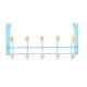 Perchero para Puertas Berilo W7912-10NB-BLUE Azul Madera Metal 35 x 17 x 15 cm (6 Unidades)