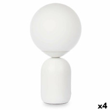 Lámpara de mesa Bola 40 W Blanco Cerámica 15 x 28,5 x 15 cm (4 Unidades)