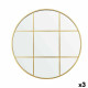 Espejo de pared KM1371-G Dorado Ventana 80 x 80 x 3 cm Círculo (3 Unidades)