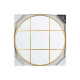 Espejo de pared KM1371-G Dorado Ventana 80 x 80 x 3 cm Círculo (3 Unidades)