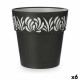 Maceta Autorriego Stefanplast Gaia Antracita Plástico 29 x 29 x 29 cm (6 Unidades)