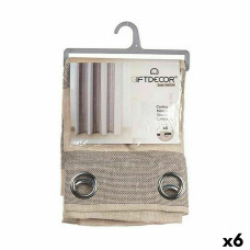 Curtain Beige Grey 140 x 0,1 x 260 cm (6 Units)