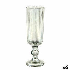 Copa de champán Vivalto OCT-DK80006C Verde Vidrio 160 ml Rayas (6 Unidades)