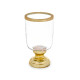 Candleholder Wineglass Golden Steel 12 x 24,5 x 12 cm (6 Units)