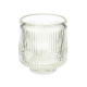 Candleholder Stripes Transparent Crystal 7,5 x 7,8 x 7,5 cm (12 Units)