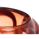Portavelas Microesferas Naranja Cristal 8,4 x 12,5 x 8,4 cm (12 Unidades)