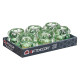 Portavelas Microesferas Verde Cristal 8,4 x 9 x 8,4 cm (12 Unidades)