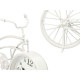 Table clock Bicycle White Metal 42 x 24 x 10 cm (4 Units)