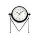 Table clock Black Metal 18 x 21 x 12 cm (4 Units)