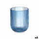 Vaso Rayas Azul Cristal 270 ml (6 Unidades)