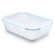 Fiambrera Vivalto C2-1500K Transparente Silicona Vidrio de Borosilicato 1,5 L 24,5 x 7,6 x 19 cm (12 Unidades)