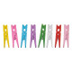 Pinzas Grande Multicolor Madera (24 Unidades)