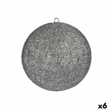 Bola Decorativa Gris Metal Plástico (6 Unidades)
