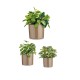 Set of pots Ø 14 cm Ø 22 cm Ø 17 cm Cylinder 3 Pieces Taupe