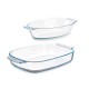 Juego de Bandejas Vivalto T3-20-S2B Transparente Vidrio de Borosilicato 700 ml 2 L (6 Unidades)