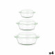 Cacerolas Vivalto CA1-15-S3 Transparente Vidrio de Borosilicato 700 ml 1 L 1,5 L Set (4 Unidades)