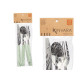 Set de Cubiertos Kinvara KT166096-1 Verde Rosa Plateado Acero Inoxidable Plástico (12 Unidades)