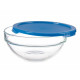 Fiambrera Redonda con Tapa Pasabahce Chefs Azul 595 ml 14 x 6,3 x 14 cm (6 Unidades)