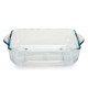 Bandeja para Horno Borcam Con asas 1,9 L 22 x 6 x 25,5 cm (6 Unidades)
