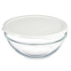 Fiambrera Redonda con Tapa Pasabahce Chefs Blanco 1,7 L 21 x 9 x 21 cm (4 Unidades)