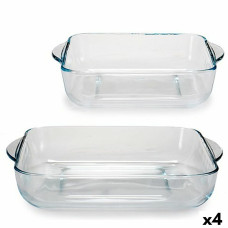 Set de Fuentes de Cocina Pasabahce Borcam Cuadrada (4 Unidades)