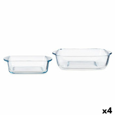 Set de Fuentes de Cocina Pasabahce Borcam Cuadrada (4 Unidades)