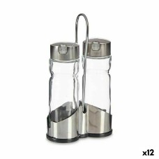 Set de Aceitera y Vinagrera Vivalto QPK-10202 Transparente Metal 5,5 x 20,2 x 11,5 cm (12 Unidades)