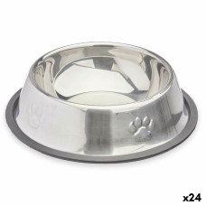 Comedero para Perro Mascow 311 Gris Plateado Goma Metal 35 x 0,03 x 25 cm (24 Unidades)