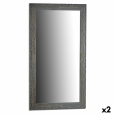 Espejo de pared 77506 Gris 75,5 x 135,5 x 1,5 cm Rectangular (2 Unidades)