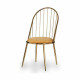 Silla Barras Dorado Mostaza 48 x 95,5 x 48 cm (2 Unidades)