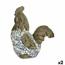 Figura Decorativa para Jardín Ibergarden ZD18059 Poliresina Gallo 22,5 x 46 x 41,5 cm (2 Unidades)