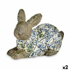 Figura Decorativa para Jardín Ibergarden ZD18054 Poliresina Conejo 20 x 29 x 40,5 cm (2 Unidades)