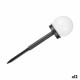 Baliza Ibergarden 10 CM BALL Blanco Negro Plástico 10 x 34,5 x 10 cm Bola Carga solar (12 Unidades)