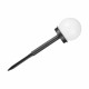 Baliza Ibergarden 10 CM BALL Blanco Negro Plástico 10 x 34,5 x 10 cm Bola Carga solar (12 Unidades)