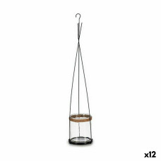 Portavelas Ibergarden HW99-1108 Metal Cristal 15,5 x 85,5 x 15,5 cm (12 Unidades)