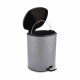 Papelera con Pedal Berilo D004-2 Gris oscuro Plástico 6 L (6 Unidades)