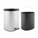 Papelera con Pedal Berilo D002-1 Plateado Plástico 20 L (4 Unidades)