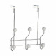 Perchero para Puertas Berilo W4742-6H Blanco Metal Plástico 10 x 22 x 26 cm (24 Unidades)